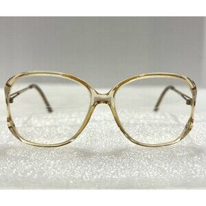 Vintage Marchon Mitzi Crystal Tan Women’s Eyeglasses - Frames Only - 54-16-130